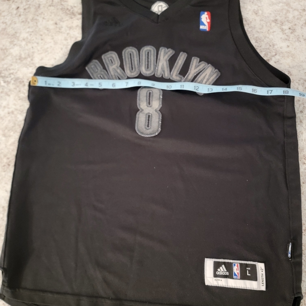 ♡Adidas Kids Black Brooklyn‎ Williams  Basketball Jersey Large A13